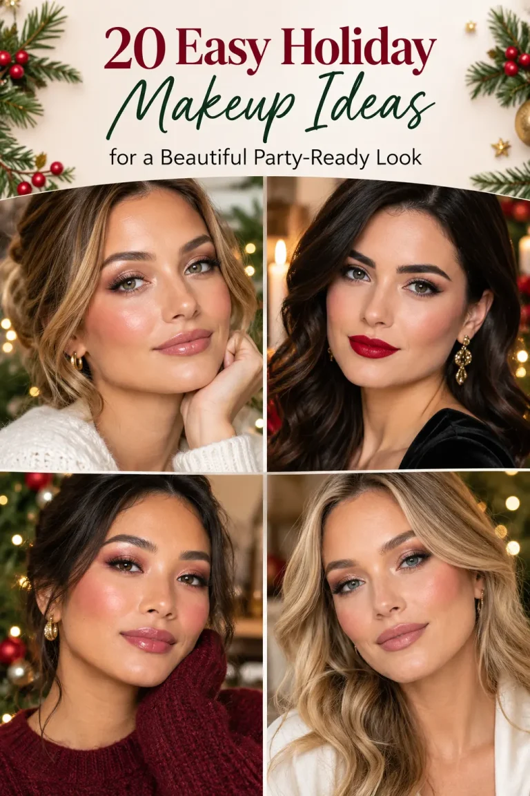 20 Easy Holiday Makeup Ideas for a Beautiful Party-Ready Look