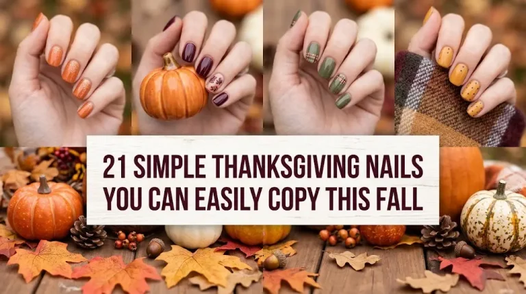 21 Simple Thanksgiving Nails You Can Easily Copy This Fall